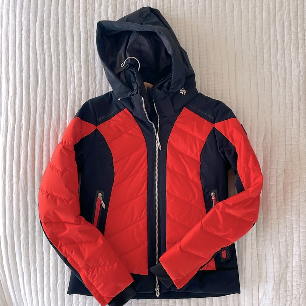 Descent ski jacket, black & orange, excellent like new condition